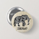 Elefant mit Zebrastreifen + Ihre Ideen Button (Vorne & Hinten)