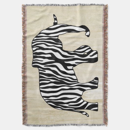 Elefant mit Zebrastreifen + Ihre Ideen Decke (Vorderseite Vertikal)