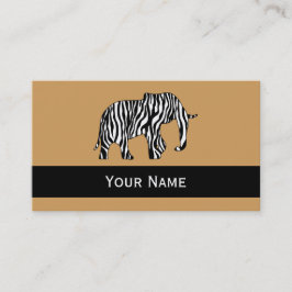 Elefant mit Zebrastreifen + Ihre Ideen Visitenkarte