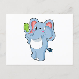 Elefant Mobil Postkarte