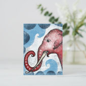 Elefant möchte eine Word-Postkarte Postkarte (Stehend Vorderseite)