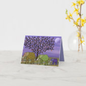 Elefant-Mond-Karten Karte (Gelbe Blume)