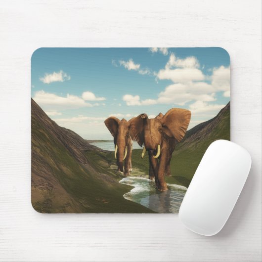 Elefant Mousepad (Mit Mouse)