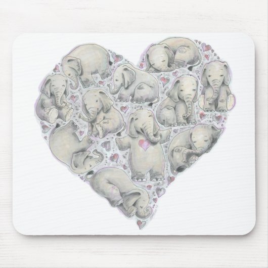 Elefant Mousepad durch Cynthia Narcisi (Vorne)