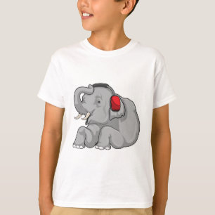 Elefant Musik Kopfhörer T-Shirt