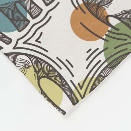 Elefant-Muster Fleecedecke (Ecke)