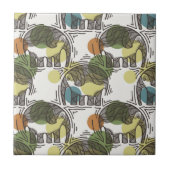 Elefant-Muster Fliese (Vorderseite)