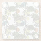 Elefant-Muster Glasuntersetzer (Rückseite)