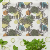 Elefant-Muster Handtuch (Gefaltet)