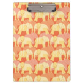 Elefant-Muster-Klemmbrett - Orange Klemmbrett (Vorderseite)