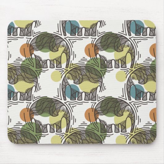 Elefant-Muster Mousepad (Vorne)