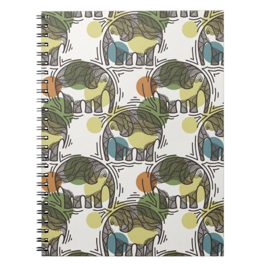 Elefant-Muster Notizblock (Vorderseite)
