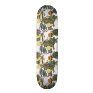 Elefant-Muster Skateboard