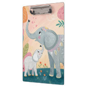 Elefant Mutter und Baby Klemmbrett (Links)