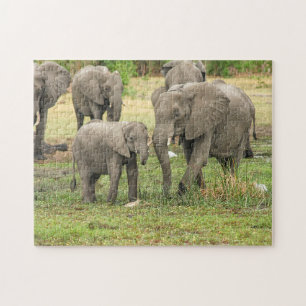 Elefant Mutter und Baby Tier Puzzle