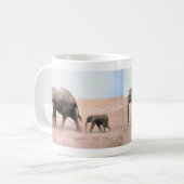 Elefant-Mutter und Kalb Kaffeetasse (Vorderseite Links)