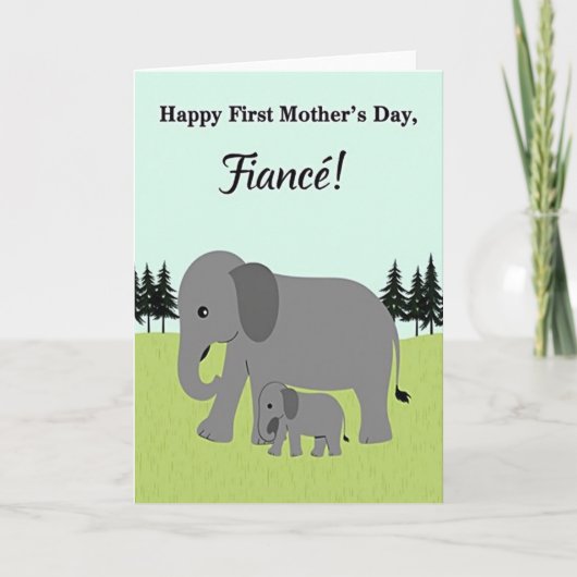 Elefant Mutterliebe Karte (Vorderseite)