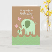 Elefant Muttertags-Karte Karte (Gelbe Blume)