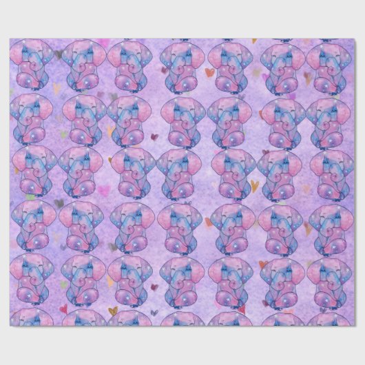 Elefant namens Acorn Geschenkpapier (Flach)