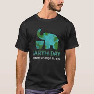 Elefant Nature Change Climate Protect Hour Day Ea T-Shirt