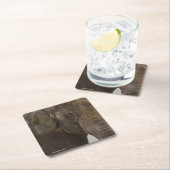 Elefant Oben-Nah Rechteckiger Pappuntersetzer (Vor Ort)