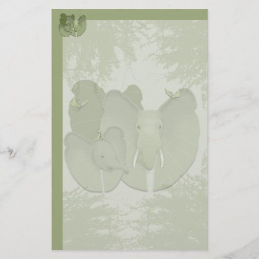Elefant-Ohrbriefpapier Briefpapier (Vorderseite)