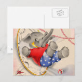 Elefant Oops Postkarte (Vorne/Hinten)