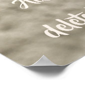 Elefant | Optionales Angebot, Sprichwort, Text Poster (Ecke)