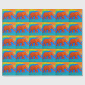 Elefant-Packpapier Geschenkpapier (Flach)