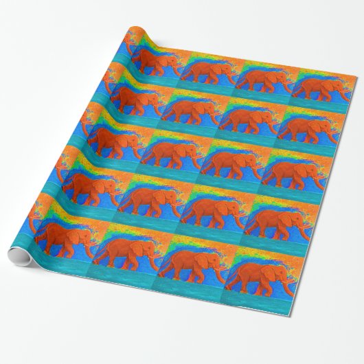 Elefant-Packpapier Geschenkpapier (Ungerollt)