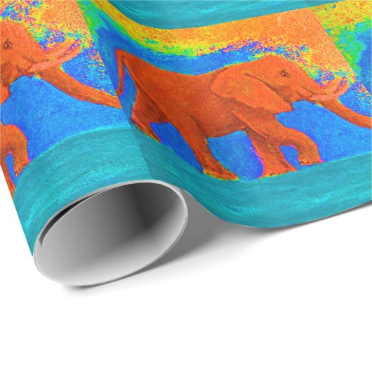 Elefant-Packpapier Geschenkpapier (Rolleneckpunkt)