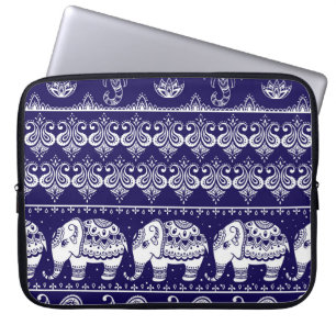 Elefant, Paisley: tribaler Vintage-Muster. Laptopschutzhülle