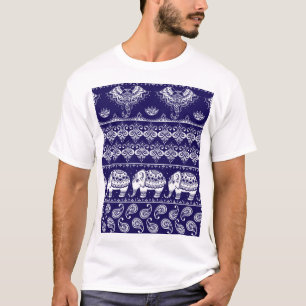 Elefant, Paisley: tribaler Vintage-Muster. T-Shirt