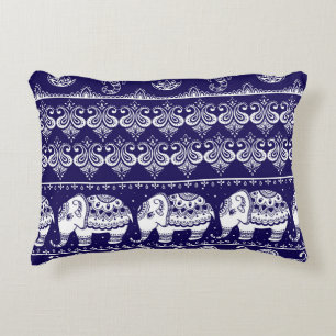 Elefant, Paisley: Vintages Stammesmuster. Dekokissen
