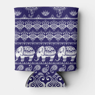 Elefant, Paisley: Vintages Stammesmuster. Dosenkühler