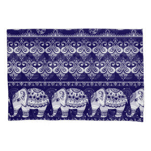 Elefant, Paisley: Vintages Stammesmuster. Kissenbezug