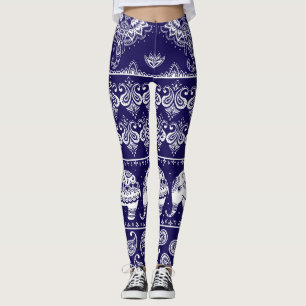 Elefant, Paisley: Vintages Stammesmuster. Leggings