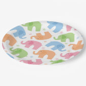 Elefant-PapierTeller Pappteller (Schrägansicht)