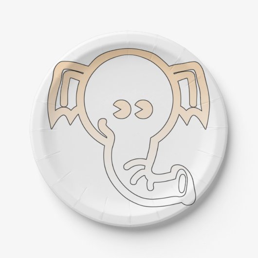 Elefant Pappteller (Vorderseite)