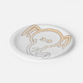 Elefant Pappteller (Schrägansicht)