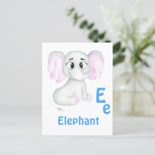 Elefant personalisieren ABC: Buchstabe E - Fügen S Postkarte
