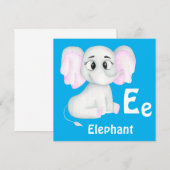 Elefant personalisieren ABC: Buchstabe E - Ihren N (Vorne/Hinten)