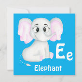 Elefant personalisieren ABC: Buchstabe E - Ihren N (Vorderseite)