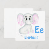 Elefant personalisieren ABC: Buchstabe E - Ihren N (Vorne/Hinten)