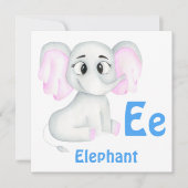 Elefant personalisieren ABC: Buchstabe E - Ihren N (Vorderseite)