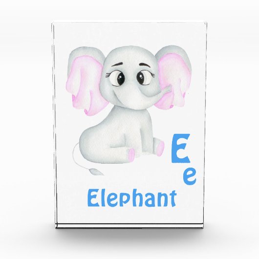 Elefant personalisieren ABC: Buchstabe E - Ihren N Fotoblock (Vorderseite)