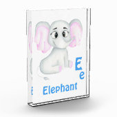 Elefant personalisieren ABC: Buchstabe E - Ihren N Fotoblock (Links)