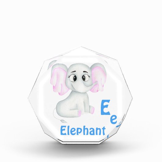 Elefant personalisieren ABC: Buchstabe E - Ihren N Fotoblock (Vorderseite)