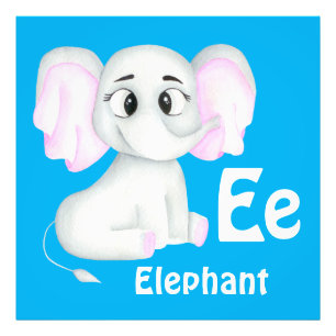 Elefant personalisieren ABC: Buchstabe E - Ihren N Fotodruck