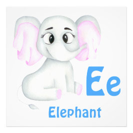 Elefant personalisieren ABC: Buchstabe E - Ihren N Fotodruck